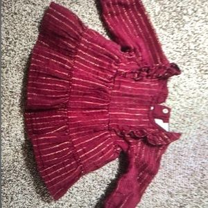 Cat and jack Top Girl 0-3 month Long sleeve with ruffles